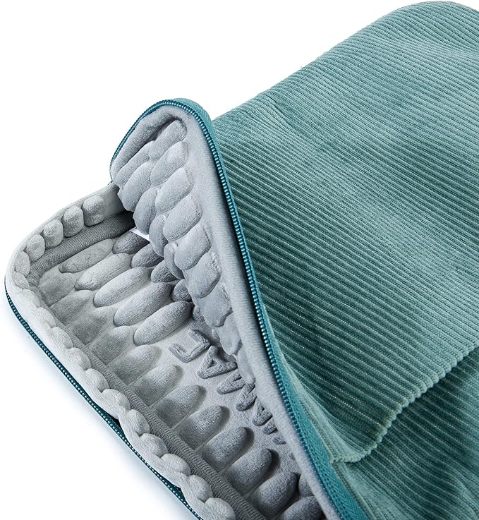 Kinmac Corduroy 360° Protective Water Resistant Laptop Case Bag Sleeve for 12 inch-13.3 inch Laptop and Surface Pro,MacBook Pro 13",MacBook 12",New MacBook Air 13" Retina,iPad Pro 12.9 (Green)