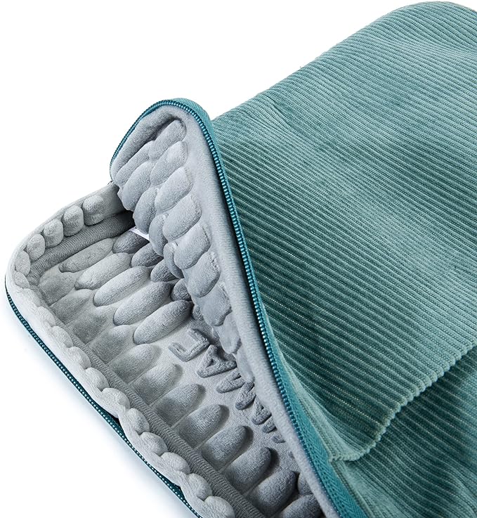 Kinmac Corduroy 360° Protective Water Resistant Laptop Case Bag Sleeve Compatible with LG Gram 16 inch and 15.6 inch-16 inch Laptop (Green)