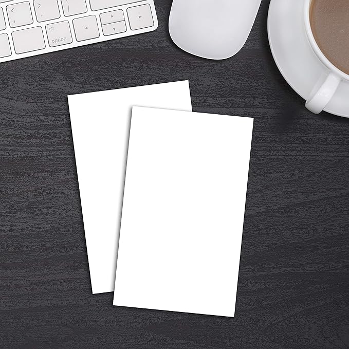 Home Advantage 3x5 Blank Index Cards - Our 50 Pack of Blank Note Cards Use Heavy Duty Cardstock to Make Them Bleed Proof - These Plain Index Cards Make Great Greeting Cards, Recipe Cards & Flash Cards