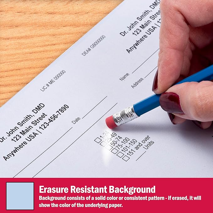 DocuGard Premier Medical Security Paper for Printing Prescriptions and Preventing Fraud, CMS Approved, 10 Security Features, Laser and Inkjet Safe, Blue, 8.5 x 11, 24 lb., 500 Sheets (04543)