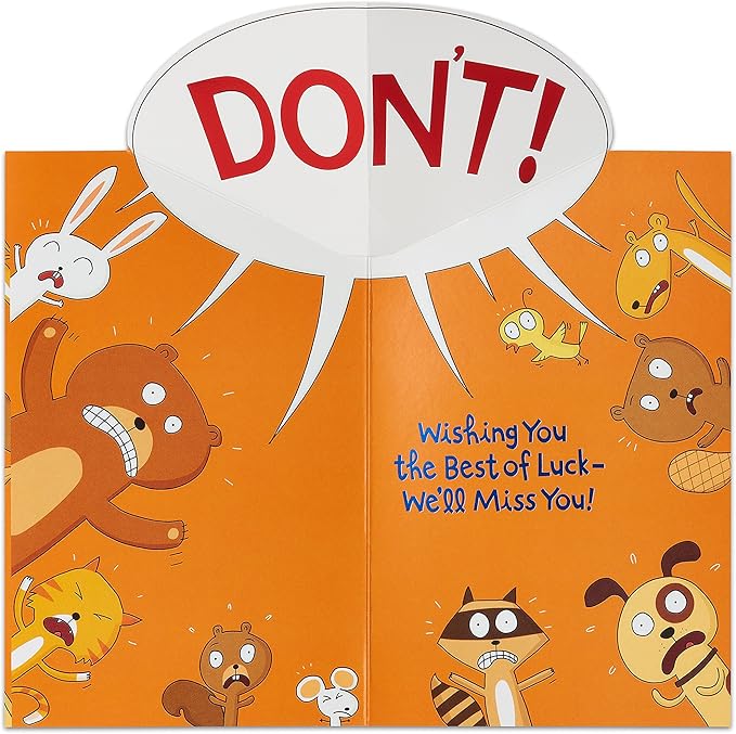 American Greetings Funny Goodbye Card (Don't Leave)