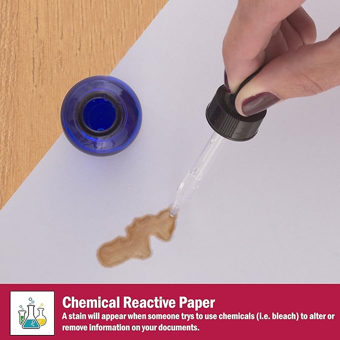 DocuGard Premier Medical Security Paper for Printing Prescriptions and Preventing Fraud, CMS Approved, 10 Security Features, Laser and Inkjet Safe, Blue, 8.5 x 11, 24 lb., 2500 Sheets (04543C)