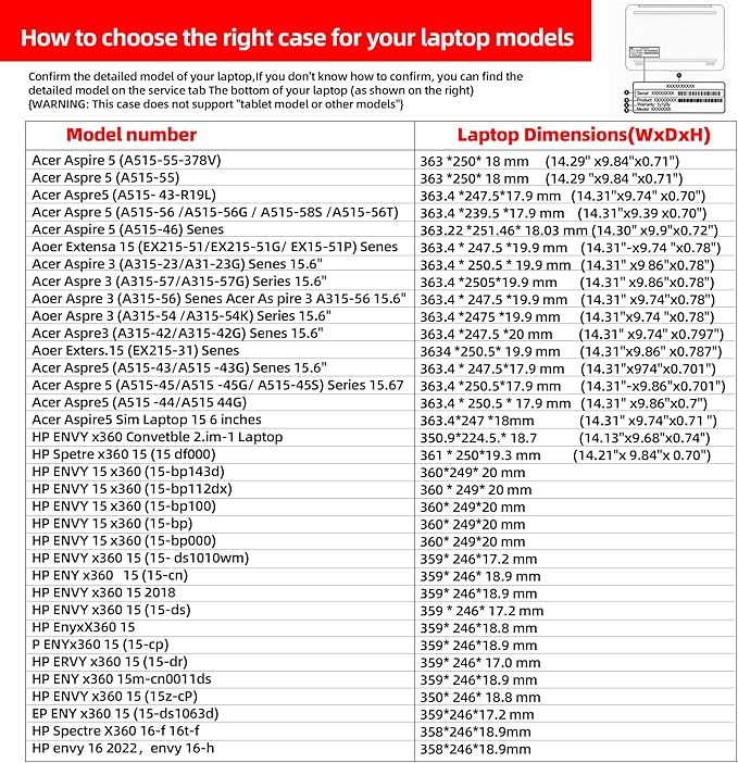 Laptop Sleeve for HP Spectre X360 16-f 16t-f Envy 16-h/Laptops HP 15z-ef2000 Touch optional/15 The 200 Touch /15-dy5097nr/15-dy2096nr / 15-bp 15-ds 15-dr Computer Bag (15.6inch, Gray-Black)