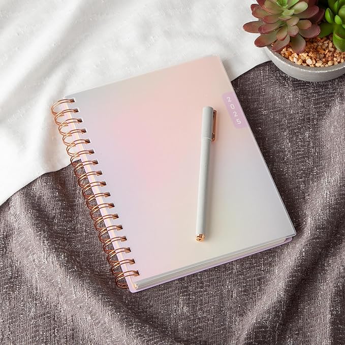 WAAV 2025 Weekly and Monthly Planner Calendar, January 2025 - December 2025, 5.875” x 8.625", Ombre Flexible Cover, Laminated Tabs, Wirebound, Storage Pocket, Gloria (Gloria- 2025, 5.875" x 8.625")