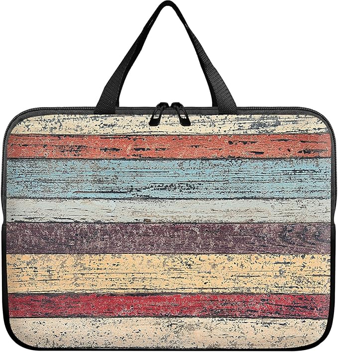 Laptop Sleeve Case Bag 15 inch, Retro Wood Slim Carrying Case Durable Handbag Travel Laptop Bag for 15 inch MacBook Air M3/M2/15 Pro/Surface Laptop 7/6/5/4/3/ Dell XPS 15 Plus