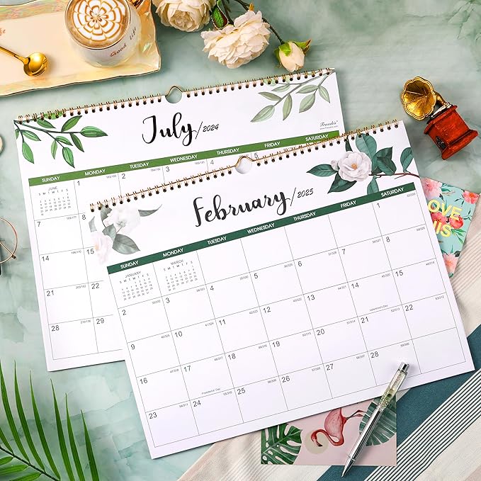 Wall Calendar 2024-2026 - 24 Months Wall Calendar 2024-2026, JULY 2024 - JUNE 2026, 14.8'' x 11.5'', Large Blocks with Julian Dates