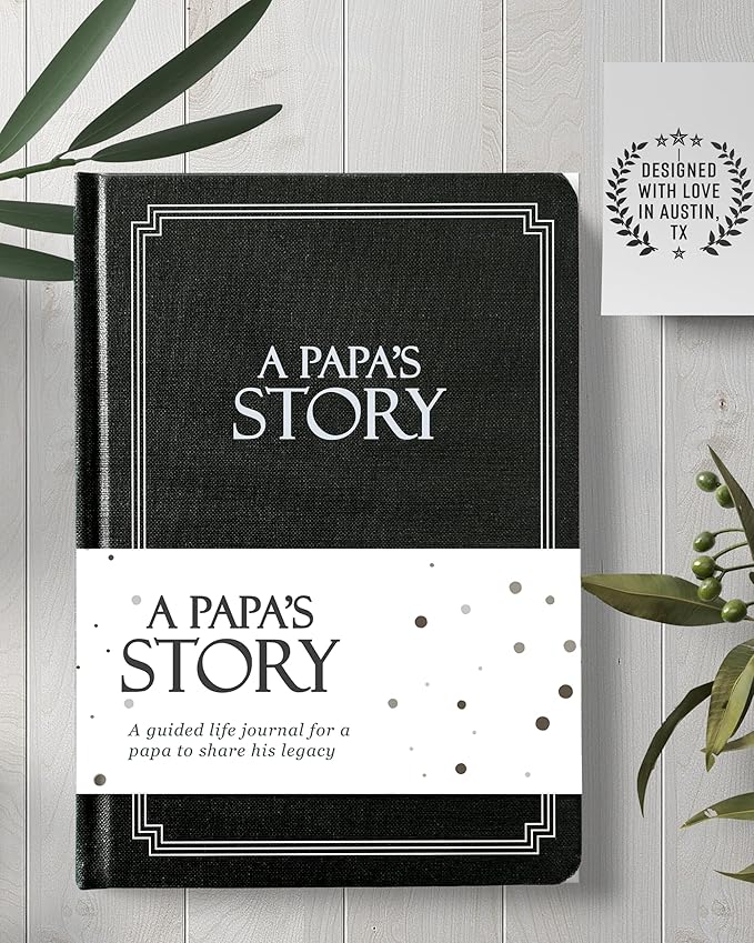 Papa's Life Story Journal (Hardcover): A Meaningful Keepsake for Papa to Share His Journey and Memories, Book Includes 250+ Prompt Questions, Sentimental Gifts for Father's Day, Birthday & Christmas