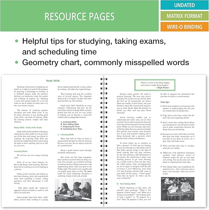 Undated Student Organizer for Middle School (SO-8) - KL-5KF3-CI7Y