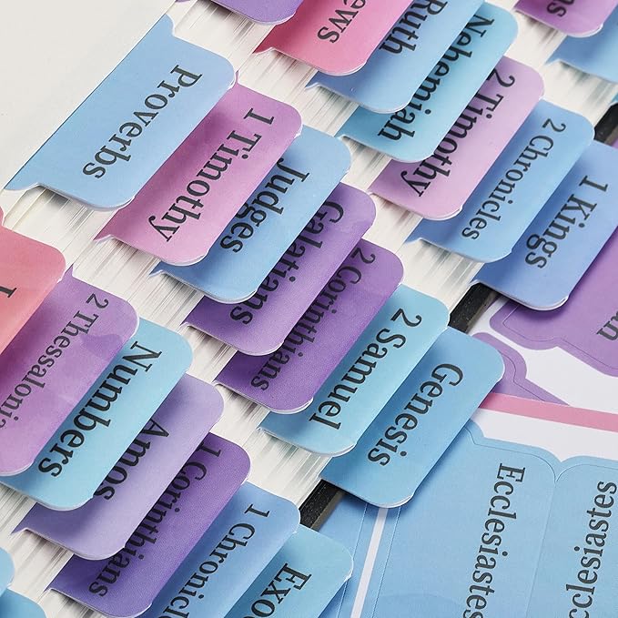 Mr. Pen- Bible Tabs, 75 Tabs, Colorful, Laminated Bible Tabs for Women and Men, Bible Tabs for Study Bible, Bible Index Tabs, Bible Book Tabs, Bible Labels Tabs, Bible Tabs