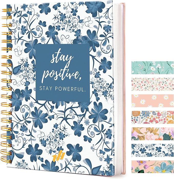 Hardcover Spiral Journal, 10.25" x 7.25", 300 Pages Large College Ruled Notebook for Women, Ideal for Writing, Journaling, Note-Taking, Work, School