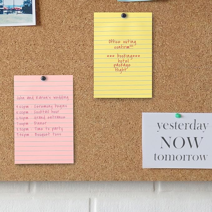 Mr. Pen Lined Sticky Notes - 4x6, 6 Pads, 45 Sheets, Morandi Colors