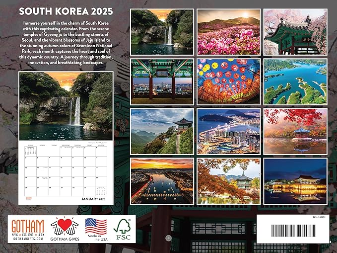 South Korea Calendar 2025 Monthly Wall