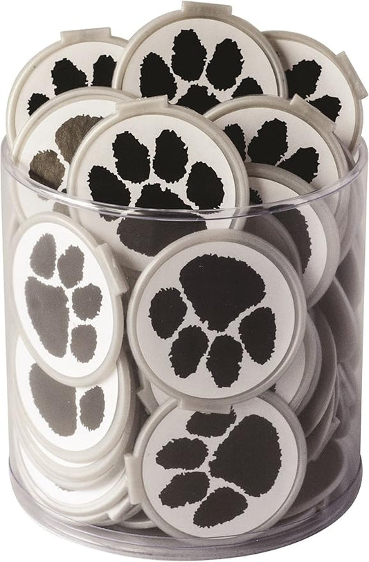 Mascot PAW Print School Spirit Bulk Bookmarks for Kids - Black Clip Over The Page 75 Pack - Bulk Bookmarks for Girls Boys. Perfect Student Incentives Prizes Classroom Rewards & Reading Awards