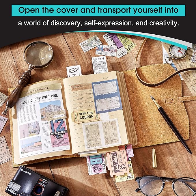 Leather Journal Notebook, A5 Size Diary 6x8.1 Inches, Genuine Leather Journals for Writing, Vintage Style, Ideal for Men and Women, Brown