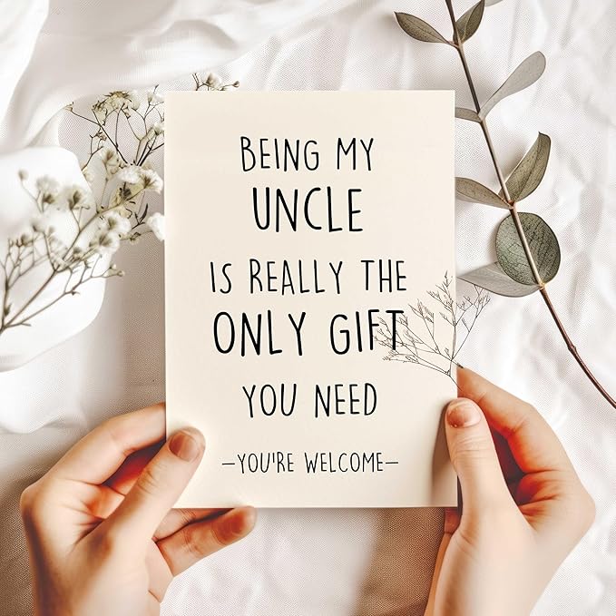 Funny Uncle Birthday Card, Uncle Birthday Gifts from Niece, Birthday Cards for Uncle, Best Gifts for Uncle from Nephew, Happy Birthday Uncle