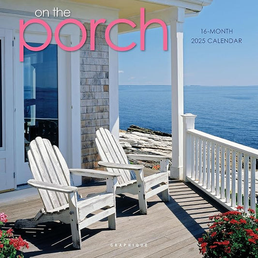Graphique 2025 On the Porch Wall Calendar | 12” x 12” | Thick Paper | Home & Office Organizer | Large Monthly Grid | 3 Languages & Marked Holidays | 4 Month Preview Page for 2026