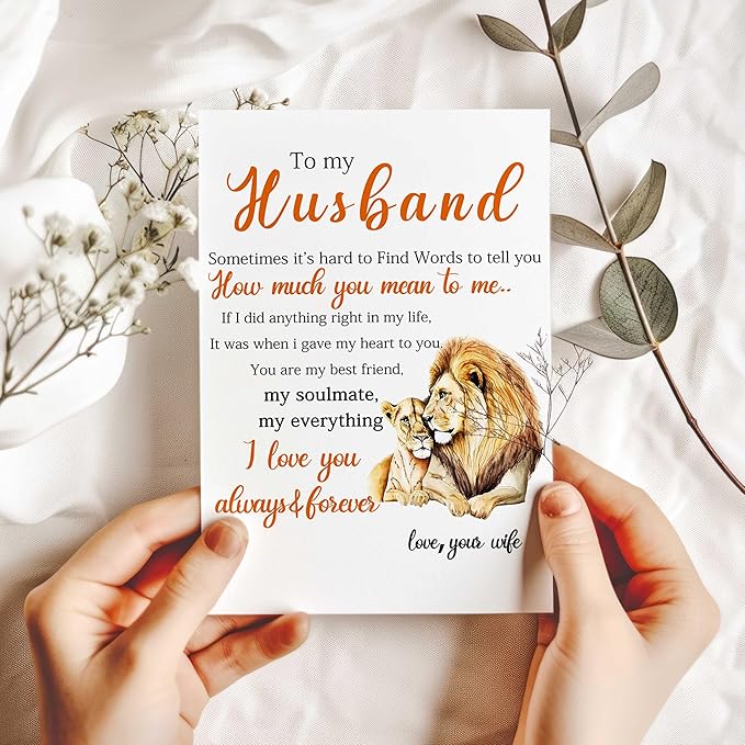 Romantic Birthday Gift for Husband, Unique Sweet Birthday Card from Wife, Thank You Husband Birthday Card, Happy Birthday To My Husband