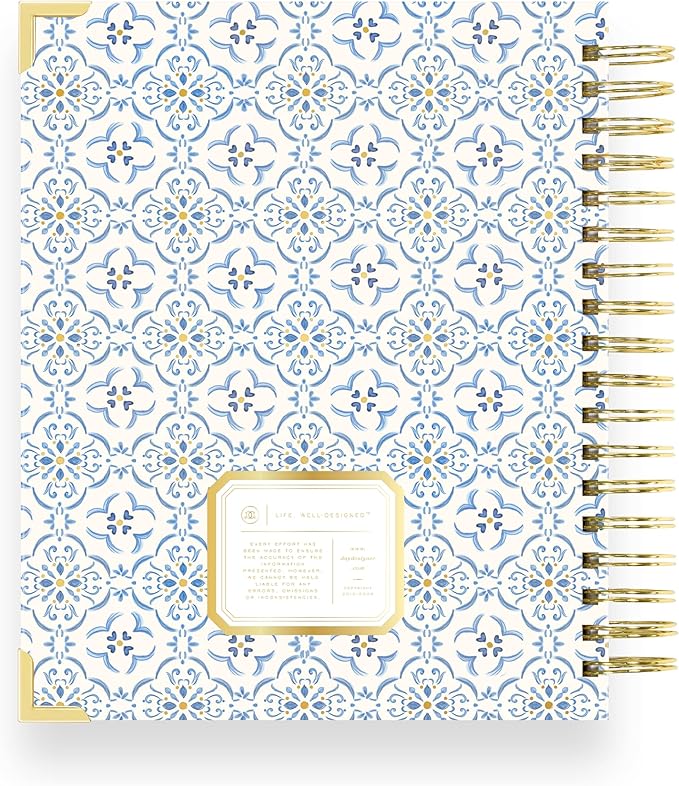 Day Designer 2025 Daily Planner – Premium Planner for Stylish Organization. Combines Monthly Calendar, Hourly Schedule, To-Do List, Gratitude, Goal Setting, Inspirational Quotes & More. Elegant laminated Cover with Gold Accents (Casa Bella)