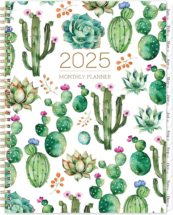 2025 Monthly Planner/Calendar - Monthly Planner 2025, 9" x 11", Jan. 2025 - Dec. 2025, 2025 Calendar Monthly Planner, 2025 Planner Monthly with Tabs, Note Pages, Holidays, Back Pocket