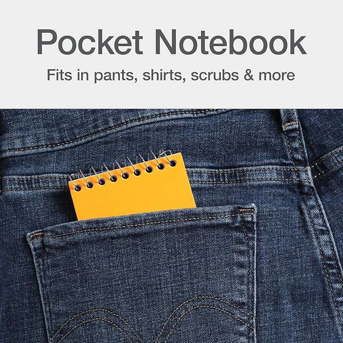 Oxford Spiral Memo Pads, Top Wire Bound, 3 x 5 Inch Pocket Notepad, College Ruled, 6 Assorted Pastel Colors, 75 Sheets, 12 Pack (25093)