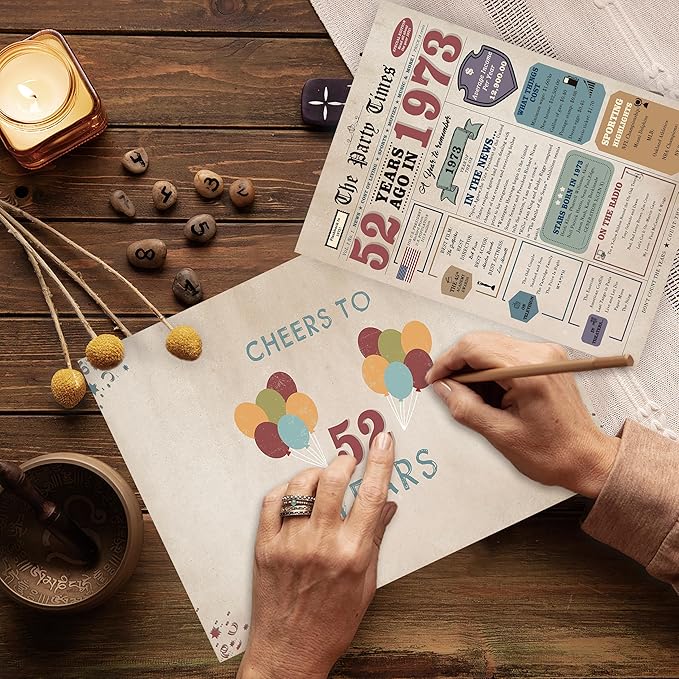 Funny 52nd Birthday Card, 52nd Birthday Gifts for Him Her, 52nd Birthday Decorations Men Women