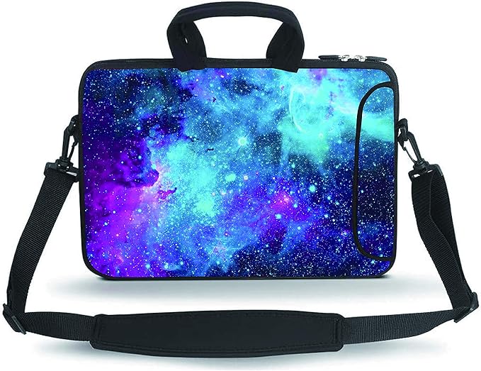 11 11.6 12 12.5 13 inches Case Laptop/Chromebook/Ultrabook/Notebook PC Messenger Bag Tablet Travel Case Neoprene Handle Sleeve with Shoulder Strap(Galaxy)