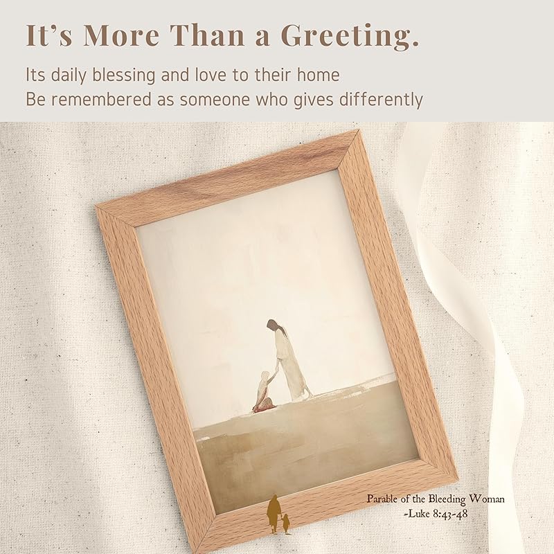 Christian Greeting Cards Set of 6 with Envelopes | Scripture Keepsake Cards, Frameable Bible Verse Art Prints, Inspirational Faith-Based Gifts for Women & Men (5"x7" Faithful Best-Seller Set)