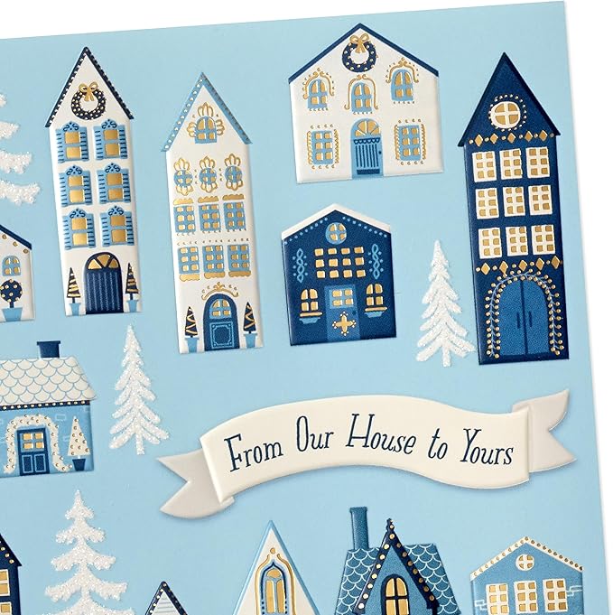 Hallmark Handmade Christmas Card Assortment (12 Cards and Envelopes, Refill Pack Card Organizer Box)