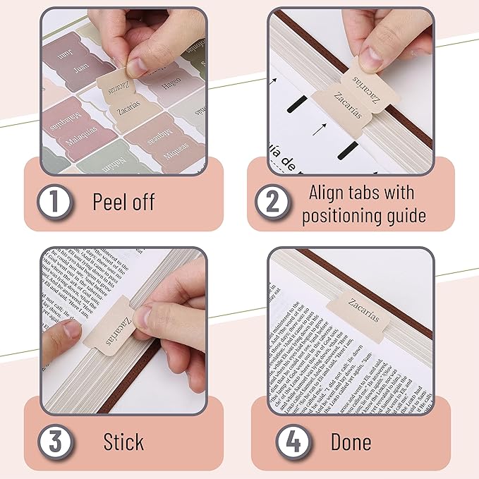 Mr. Pen- Spanish Bible Tabs, 75 Tabs, Boho Theme, Laminated Bible Tabs for Women and Men, Bible Tabs in Spanish, Bible Tabs Spanish, Bible Tabs for Study Bible, Bible Index Tabs, Mr Pen Bible Tabs