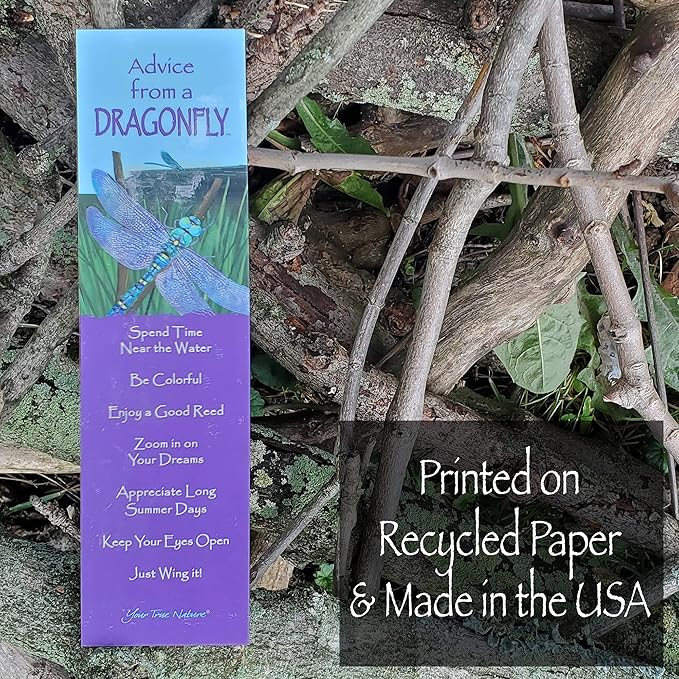 Advice from Nature 3 Bookmark Hiking Set, Laminated with Glossy Finish, Printed on Recycled Paper - Sunset, Trail, Waterfall (AMBM-Hike)