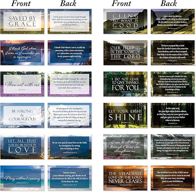 JBH Creations Share a Verse Bible Cards with Full Scripture - Pack of 48