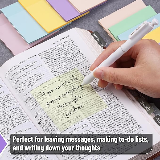 Mr. Pen- Transparent Sticky Notes, 3”x3”, Morandi Colors, 12 Pads, 600 Sheets, See Through Sticky Notes, Bulk Sticky Notes Transparent, Translucent Sticky Notes, Clear Transparent Sticky Notes Clear