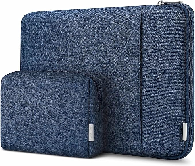 Inateck 360° Protection Laptop Bag with Accessory Bag, Compatible with 13-inch MacBook Air/Pro M3 M2 M1 2016-2024, Blue