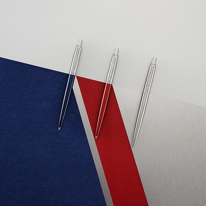 Parker Jotter London Trio Discovery Pack: Ballpoint Pen (Royal Blue), Gel Pen (Red Kensington) & Mechanical Pencil (Stainless Steel)