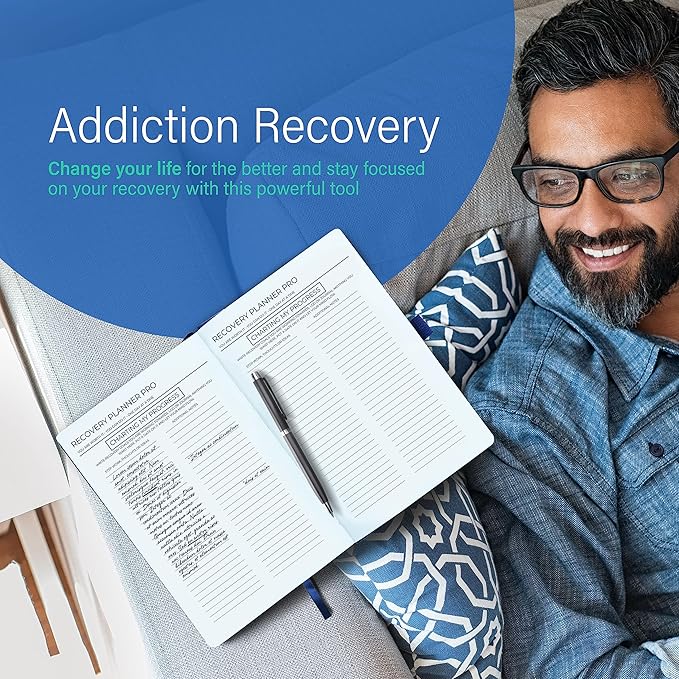 Daily Recovery Planner Pro - Sobriety Gifts for Women & Men, Ideal with 12 Steps and 12 Traditions of Alcoholics Anonymous Programs, Drug Addiction Recovery Gifts - Standard A5 Size