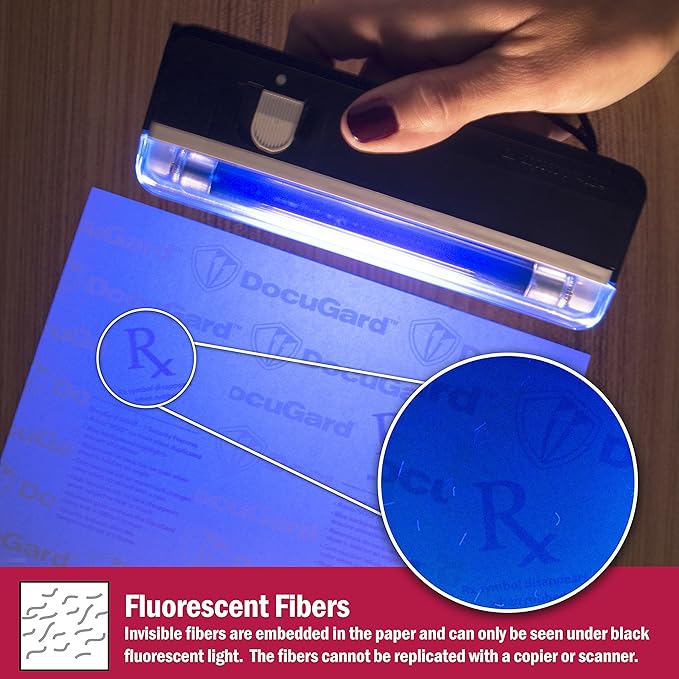 DocuGard Premier Medical Security Paper for Printing Prescriptions and Preventing Fraud, CMS Approved, 10 Security Features, Laser and Inkjet Safe, Blue, 8.5 x 11, 24 lb., 2500 Sheets (04543C)